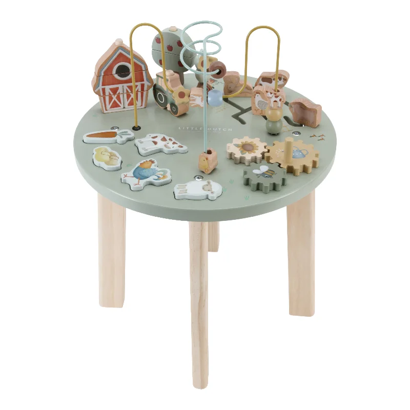sturdy construction wooden toys                   Little Dutch Activity Table - Little Farm