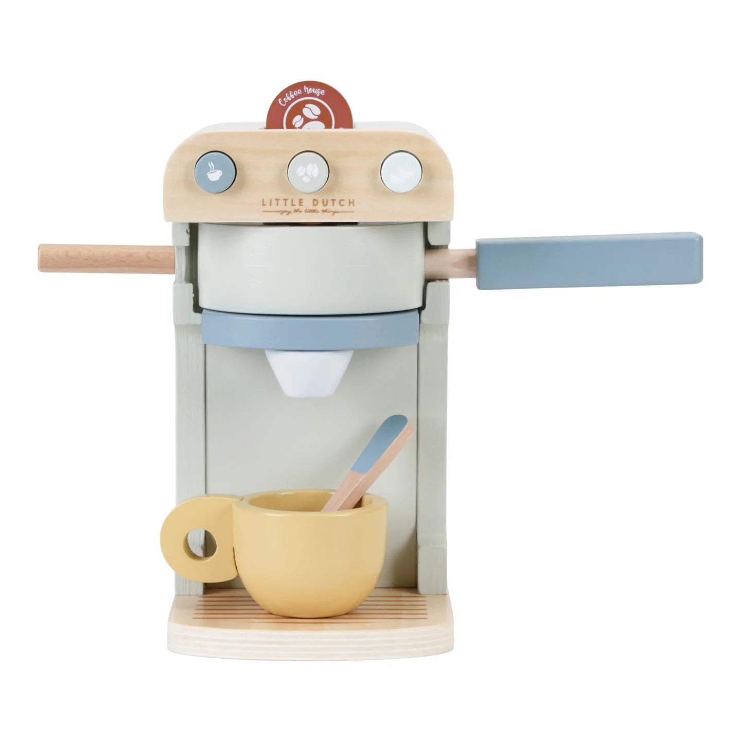 robust and durable wooden toys that are built to last                   Little Dutch Coffee Machine