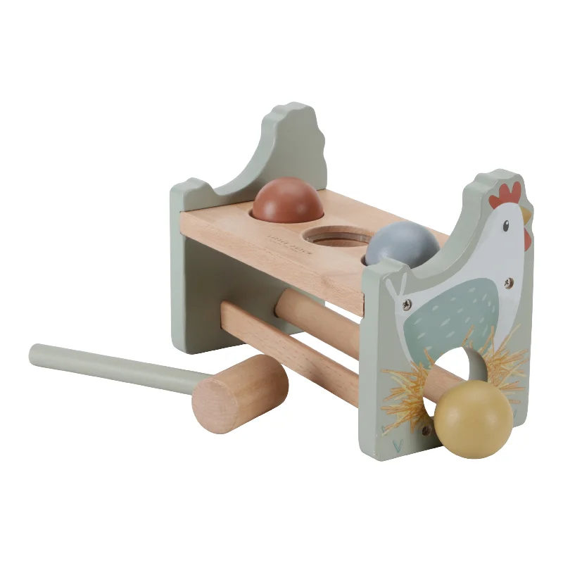 sustainably sourced wooden toys                   Little Dutch Hammer Bench - Little Farm