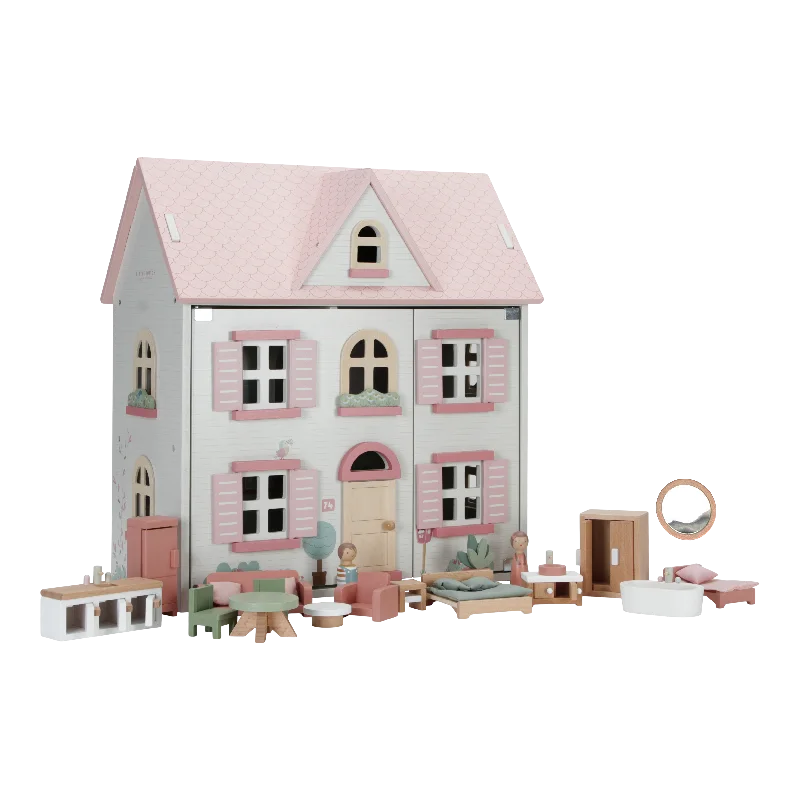 beautiful and detailed wooden toys that inspire creativity Little Dutch Pink Medium Dolls House With Furniture beautiful and detailed wooden toys that inspire creativity Little Dutch Pink Medium Dolls House With Furniture