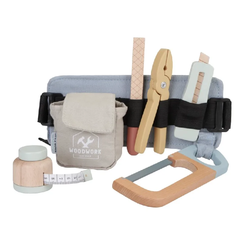 eco-conscious wooden toys                 Little Dutch Wooden Toolbelt