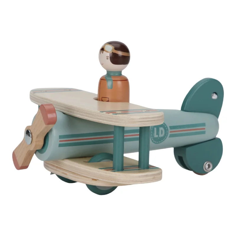 intricately carved wooden toys                   Little Dutch Toy Aeroplane