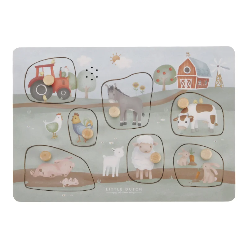 safe and non-toxic wooden toys that parents can trust Little Dutch Wooden Sound Puzzle - Little Farm safe and non-toxic wooden toys that parents can trust Little Dutch Wooden Sound Puzzle - Little Farm