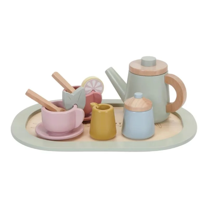 handcrafted wooden toys                  Little Dutch Wooden Tea Set