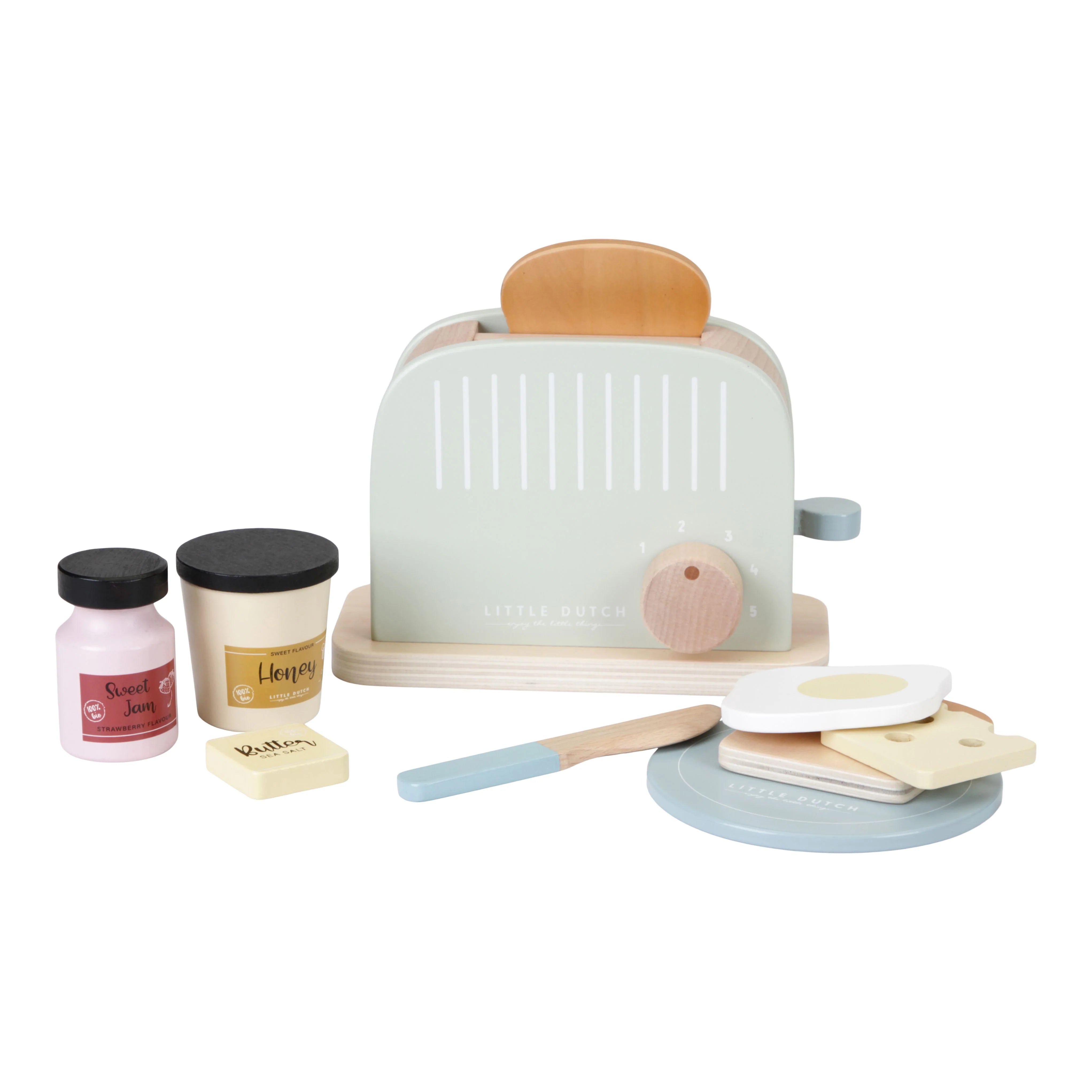 engaging wooden toys                   Little Dutch Wooden Toaster Set