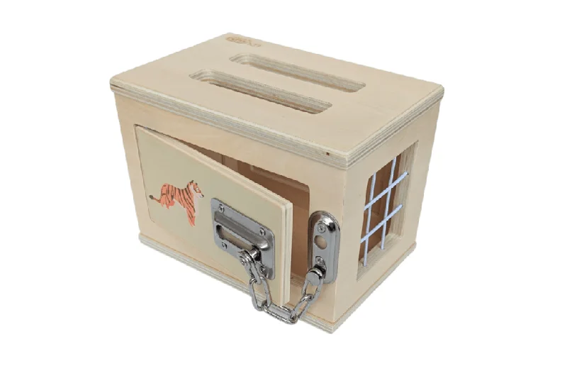 colorful wooden toys for toddlers             Educare Lock Box