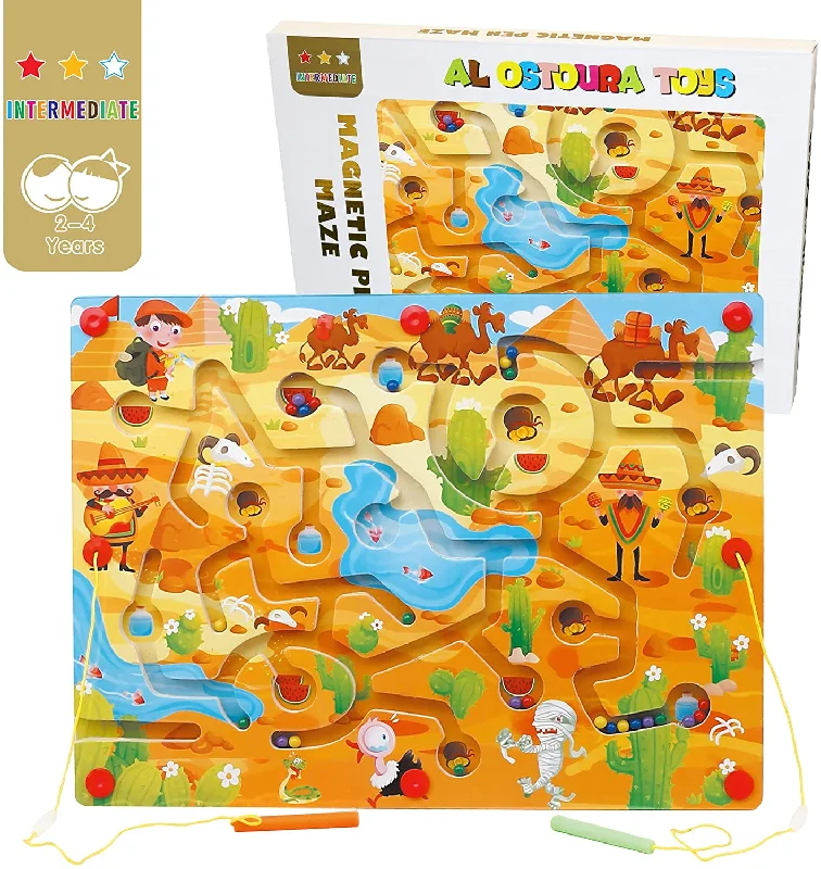 imaginative wooden toys                  Magnetic Puzzle Game Maze