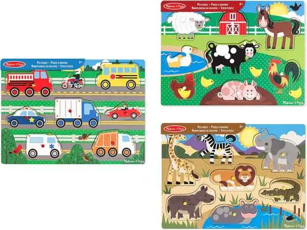robust and durable wooden toys that withstand the test of time 3 Peg Boards for Children - Farm Animals, Safari & Vehicles robust and durable wooden toys that withstand the test of time 3 Peg Boards for Children - Farm Animals, Safari & Vehicles
