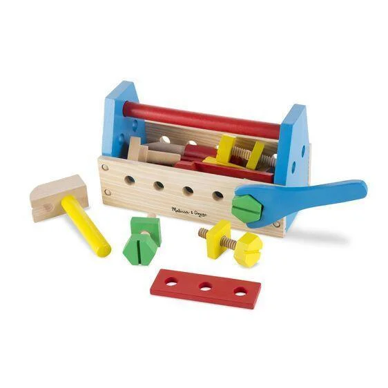 sturdy construction wooden toys                   Melissa & Doug Take-Along Tool Kit Wooden Toy