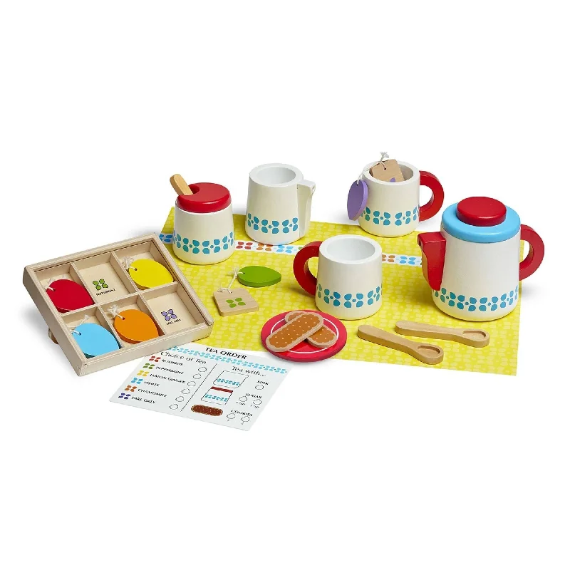 naturally finished and non-toxic wooden toys Melissa & Doug Wooden Steep & Serve Tea Set naturally finished and non-toxic wooden toys Melissa & Doug Wooden Steep & Serve Tea Set