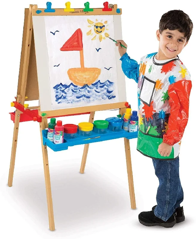 educational wooden toys                   Melissa & Doug 11282 Deluxe Wooden Standing Art Easel