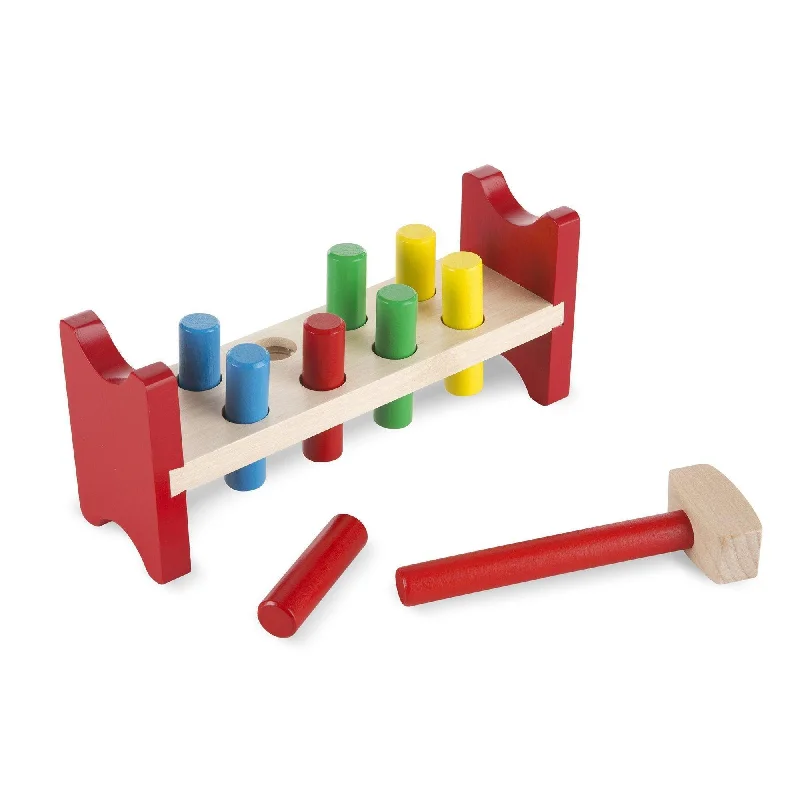 eco-friendly wooden toys made from sustainable materials                   Melissa & Doug Wooden Pound-a-Peg Classic Toy