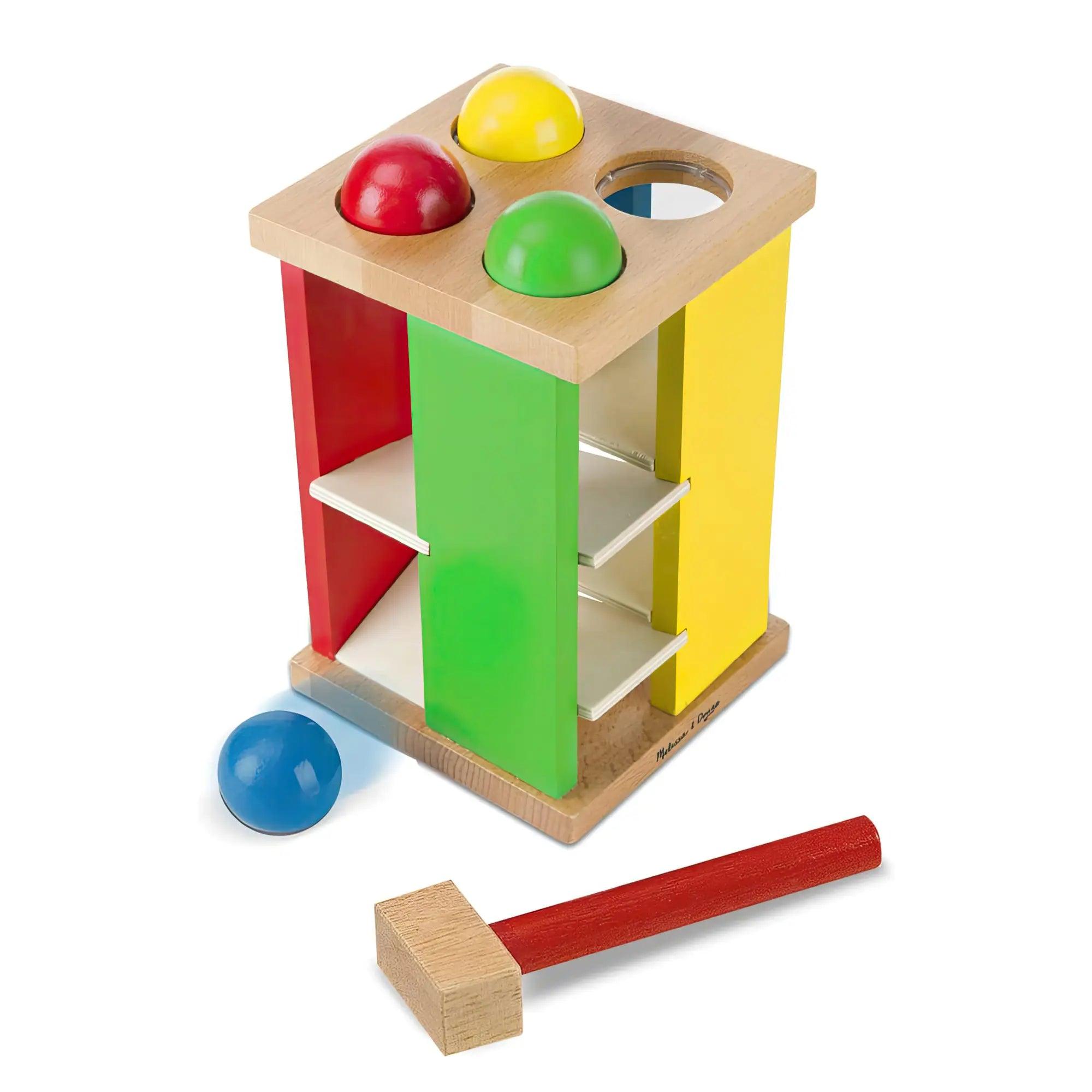 classic wooden toys for kids                Melissa & Doug Wooden Pound & Roll Tower