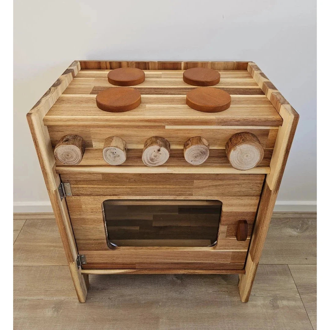 safe and durable wooden toys                   Natural Wooden Stove