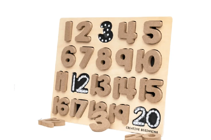 robust and child-safe wooden toys for all ages                   Number Tracing Puzzle