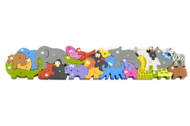 robust and child-safe wooden toys for all ages                   Animal Parade A to Z Puzzle