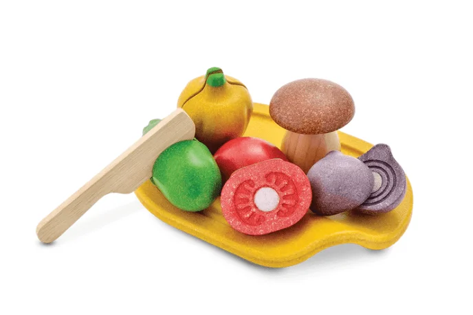 imaginative wooden toys                  Plan Toys Assorted Vegetables Set