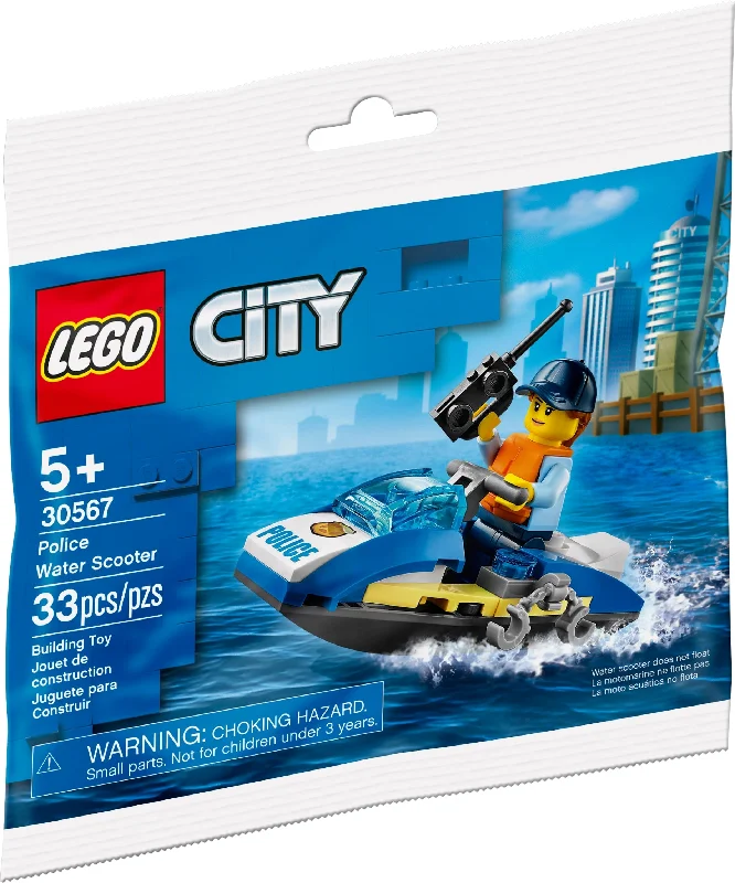 Highly adaptable LEGO creationsPolice Water Scooter - LEGO City Polybag Set (30567)