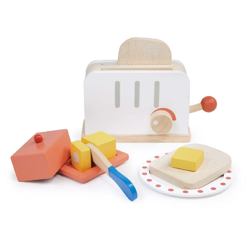 colorful and cheerful wooden toys                   Rise & Shine Toaster Set