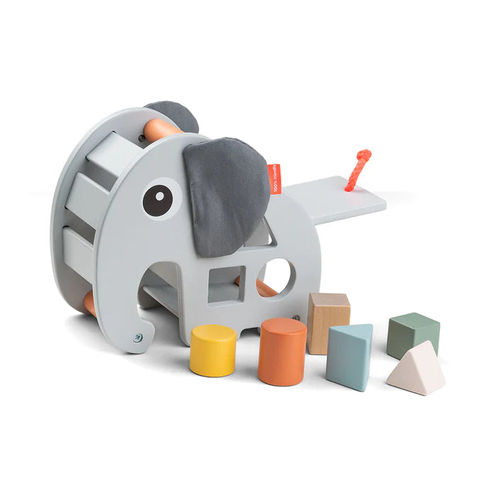 eco-friendly wooden toys made from sustainable materials                   Sorting Box Elphee Grey