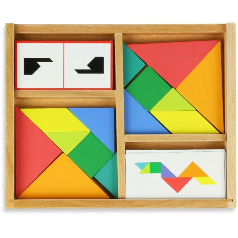 safe and non-toxic wooden toys that parents can trust                   Tangram Battle Game by Vilac