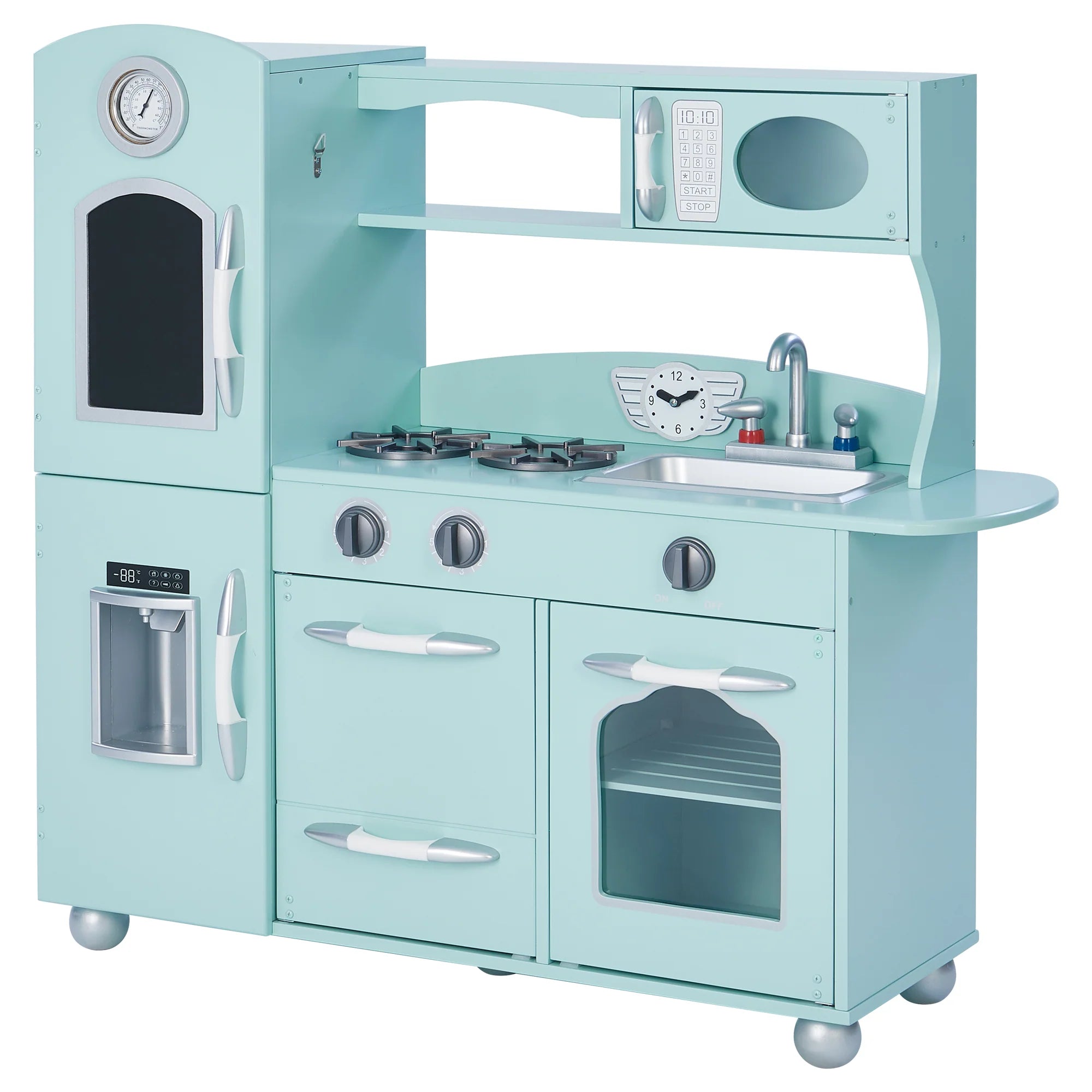 detailed and intricate wooden toys Teamson USA Westchester Large Wooden Play Kitchen Playset - Mint detailed and intricate wooden toys Teamson USA Westchester Large Wooden Play Kitchen Playset - Mint