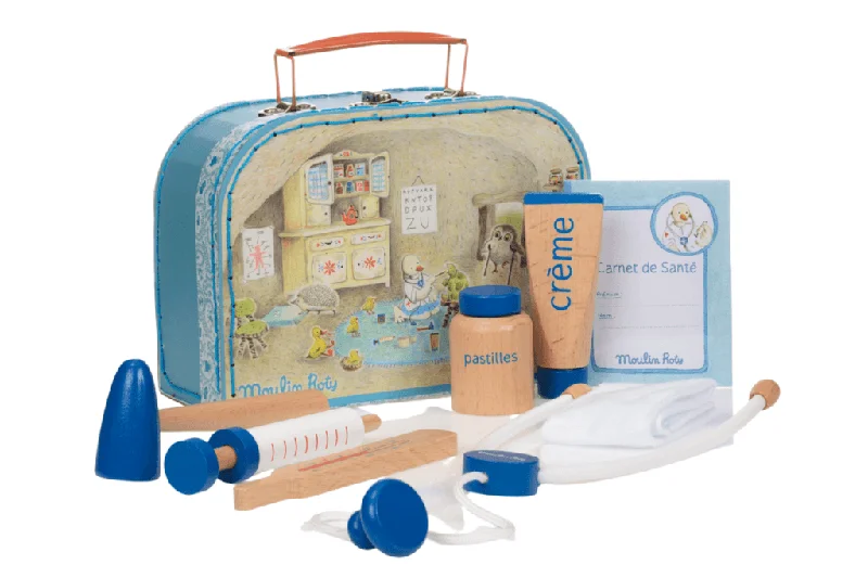 intricately designed wooden toys                 Wooden Doctor's Kit