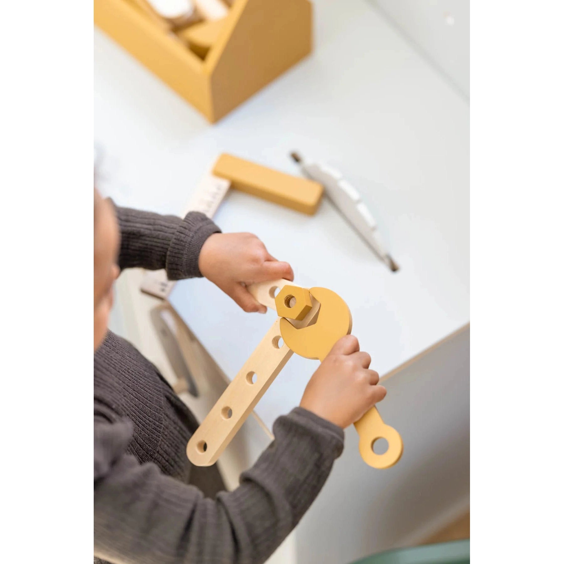 safe and non-toxic wooden toys that parents can trust                   Tool Set VARIOUS COLOURS