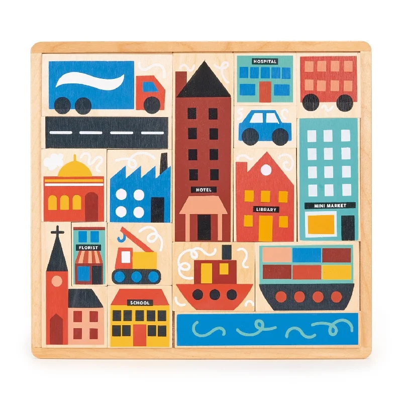 timeless wooden toys                   Town Puzzle