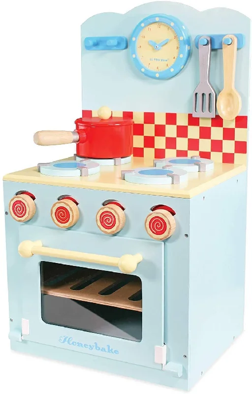 enchanting and whimsical wooden toys for children                   Le Toy Van Educational Wooden Honeybake Oven & Hob Playset Blue