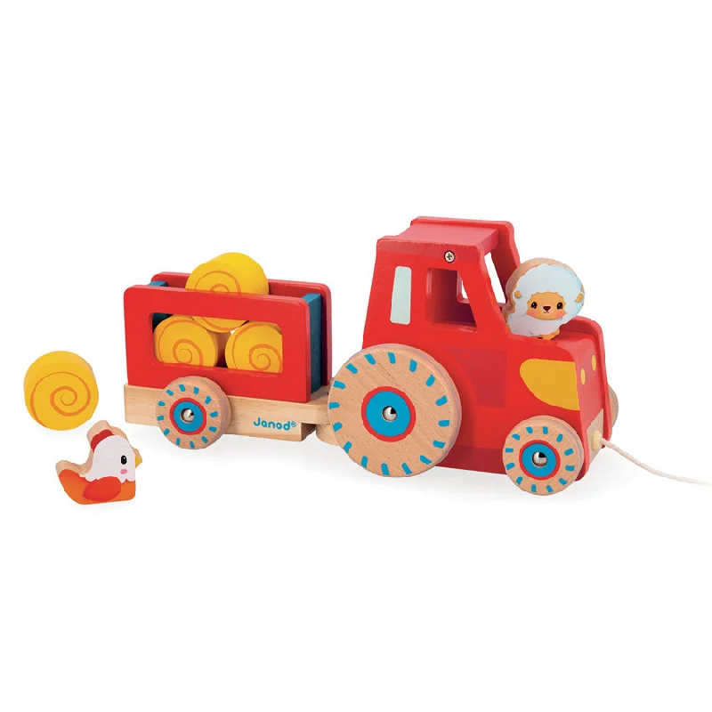 timeless classic wooden toys                   Tractor Pull Along