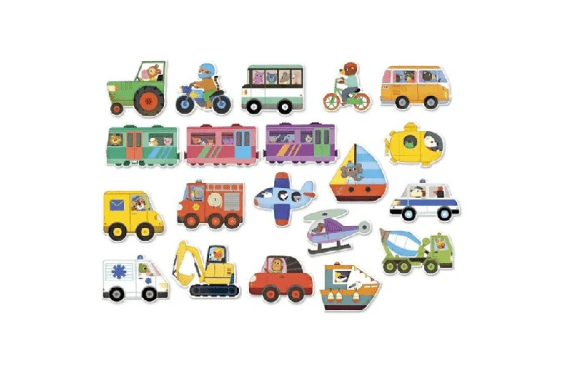 educational wooden toys                   Transportation Magnets by Vilac