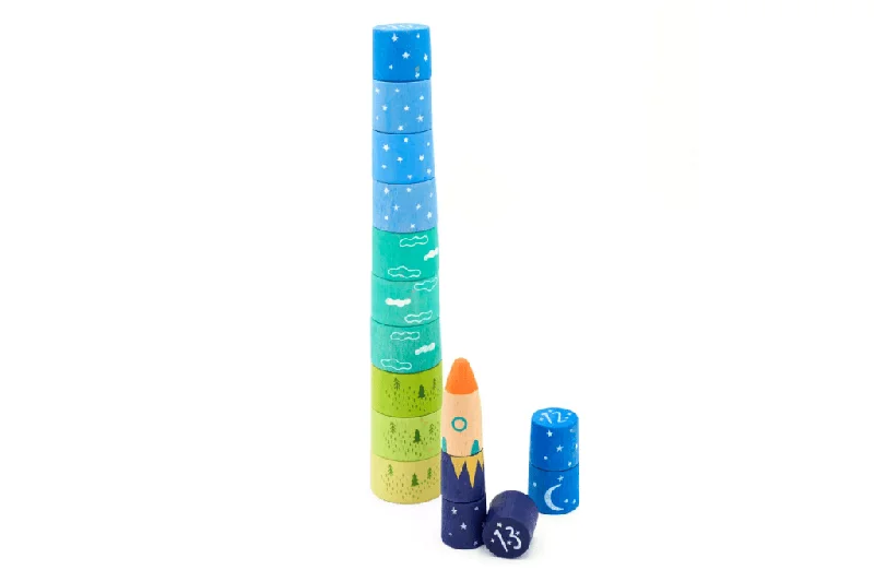 play-value packed wooden toys                   Up to the Stars Stacking Game