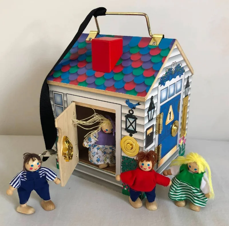 skillfully crafted wooden toys                   Wooden Doorbell House