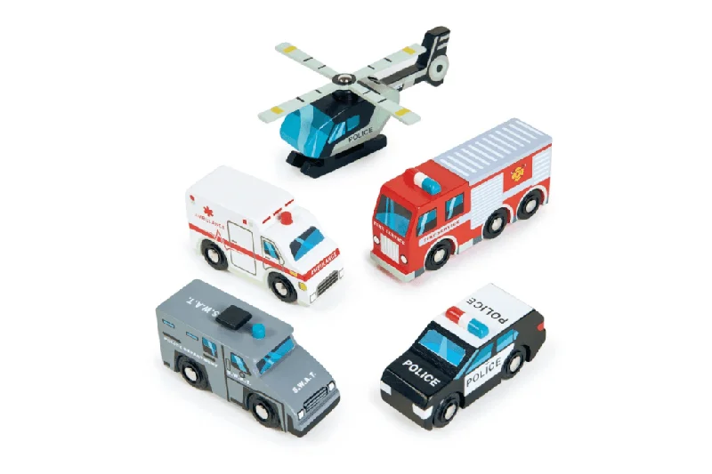 thoughtfully crafted and safe wooden toys                   Wooden Emergency Vehicles