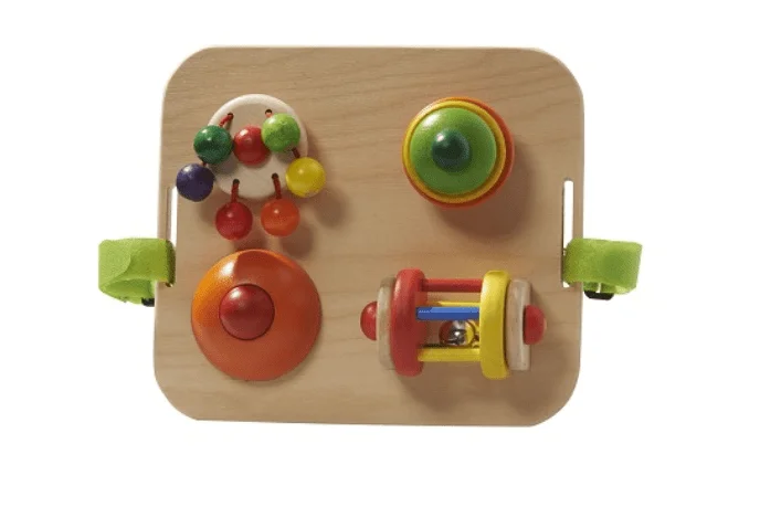 safe wooden toys for babies              Wooden Activity Board