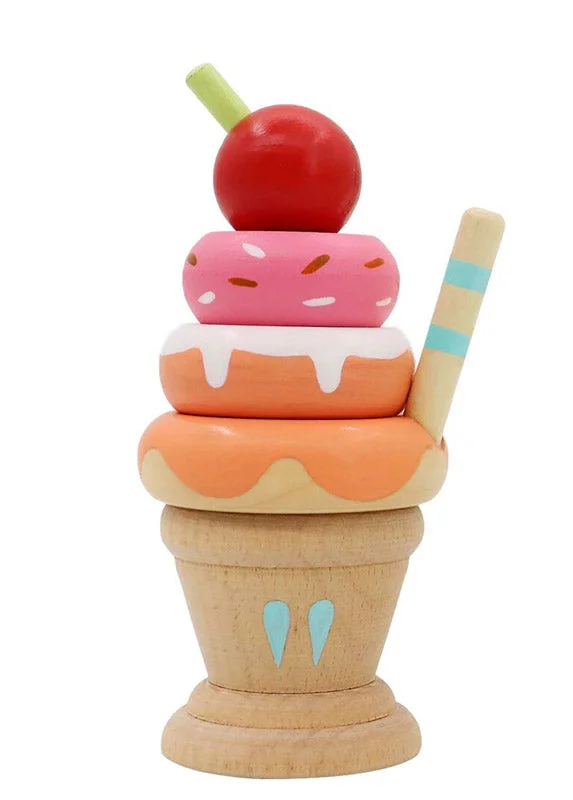 eco-friendly and sustainable wooden toys that promote environmental awareness Wooden Ice Cream Stacking Toy Pink eco-friendly and sustainable wooden toys that promote environmental awareness Wooden Ice Cream Stacking Toy Pink