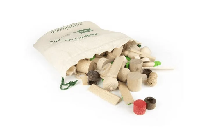 engaging and educational wooden toys                  Wooden Loose Parts by Milaniwood