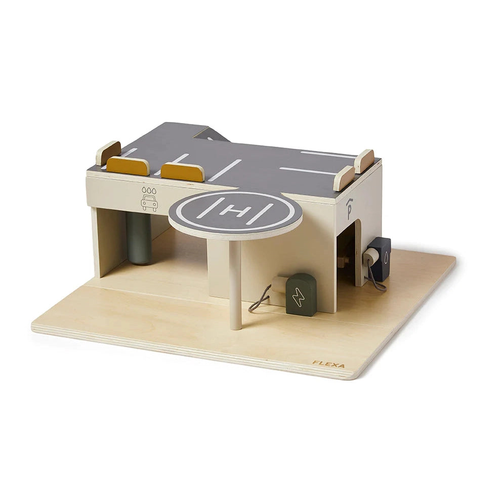 colorful wooden toys for toddlers             Wooden Parking Garage