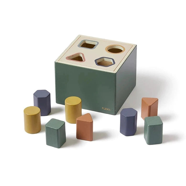 enchanting and whimsical wooden toys for children                   Wooden Shape Sorting Box
