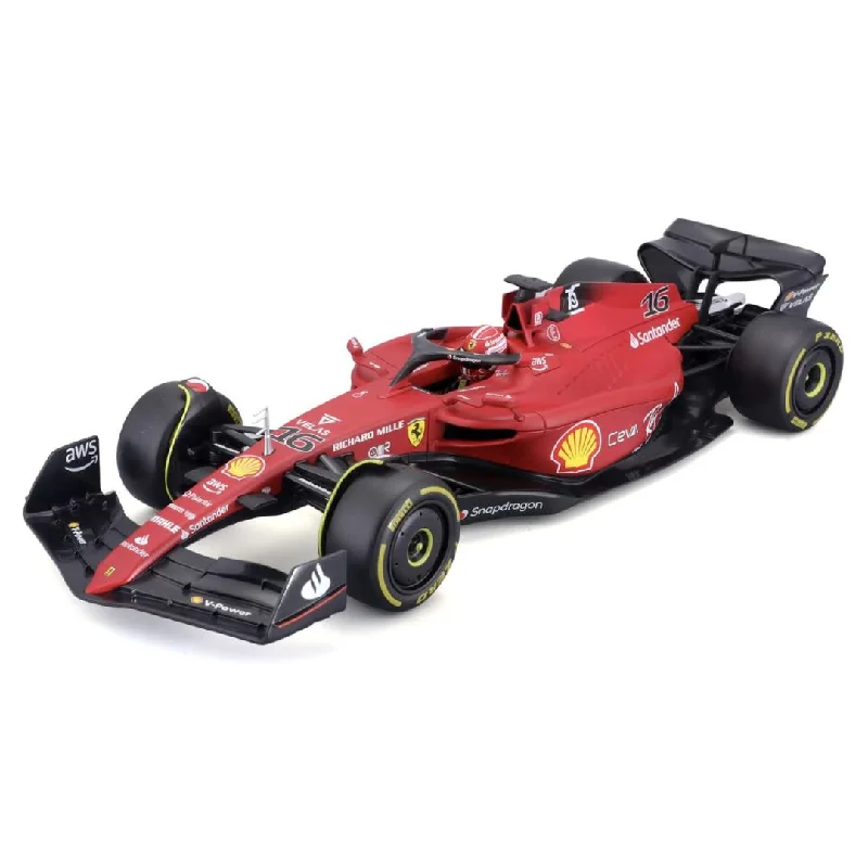 High-quality materials toys F1 Ferrari -75 #16 Charles Leclerc 1:18 Scale Die-Cast Car 2022 Bburago High-quality materials toys F1 Ferrari -75 #16 Charles Leclerc 1:18 Scale Die-Cast Car 2022 Bburago