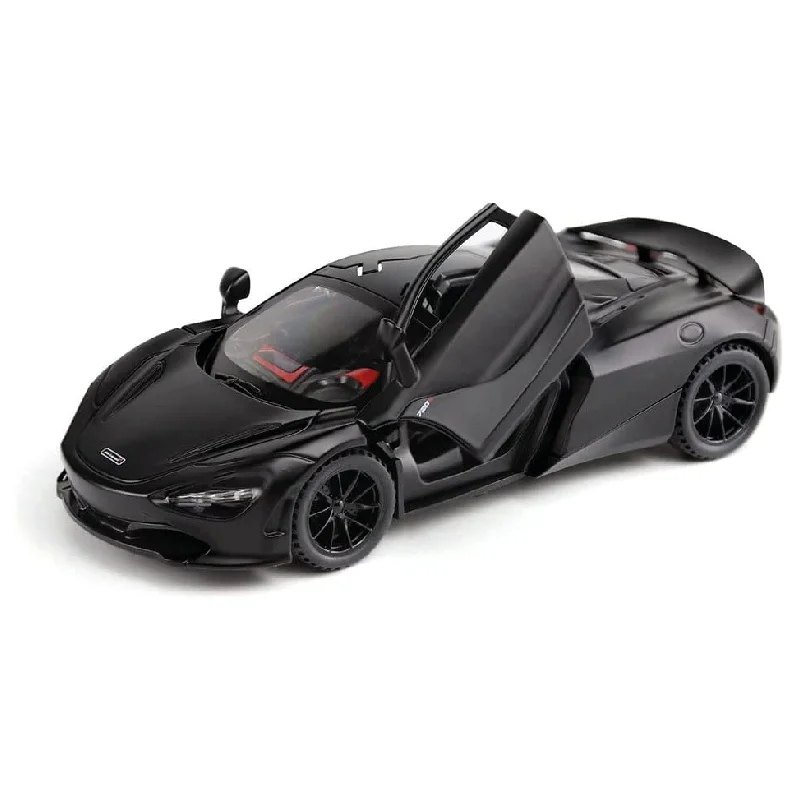 Fun toy carsAlloy Collectible Black McLaren 720s Toy Vehicle Pull Back DieCast Car with Lights and Sound Fun toy carsAlloy Collectible Black McLaren 720s Toy Vehicle Pull Back DieCast Car with Lights and Sound