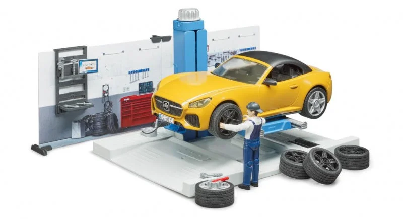 Realistic toy carsbruder BWorld Auto-Werkstatt