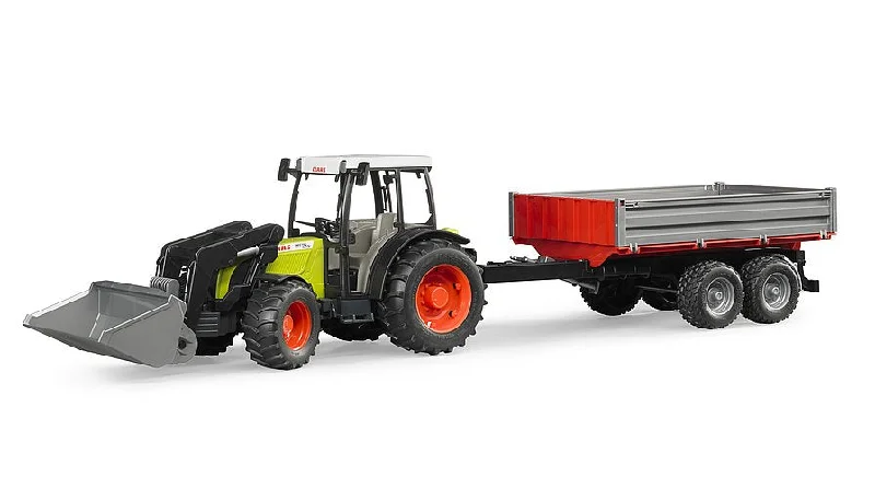 Realistic toy carsbruder CLAAS Nectis 267 F mit Kippanhänger