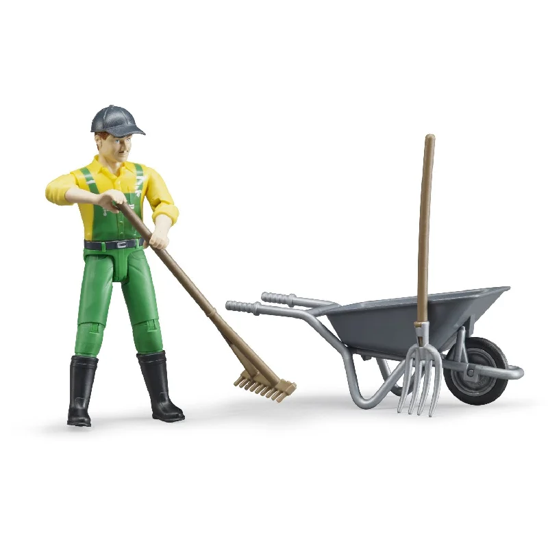 High-quality toy cars Bruder Figure set farmer