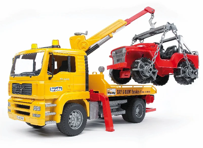 Fun toy carsbruder MAN TGA Auto abschleppen mit Jeep