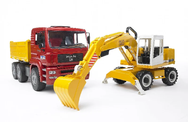 Fun toy carsbruder MAN TGA Kipper mit LIEBHERR Bagger