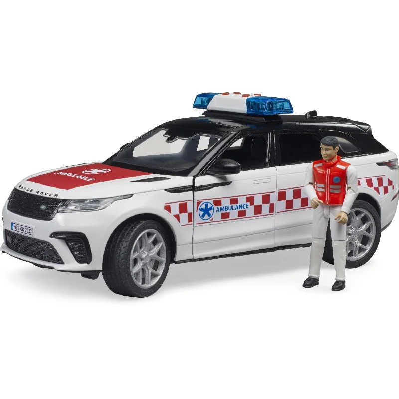 Durable toysBruder Range Rover Velar Emergency vehicle with driver