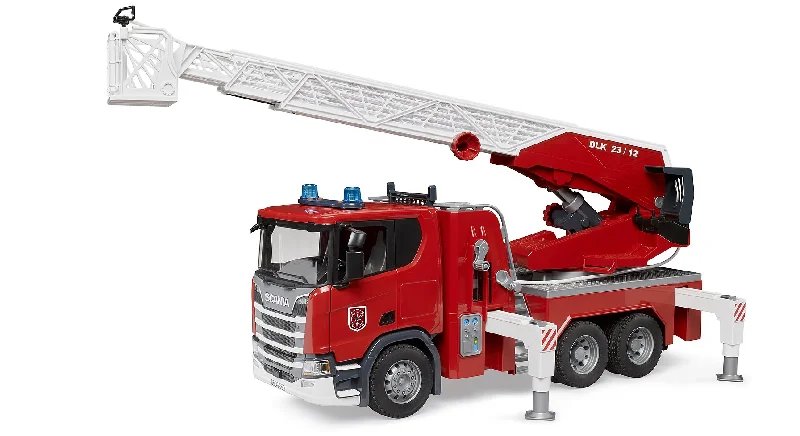 Fun toy carsbruder Scania Super 560R Feuerwehrfahrzeug mit ausziehbarer Leiter