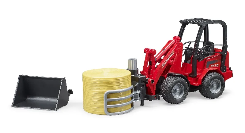 High-quality toy cars bruder Schaffer Kompaktlader mit Ballengreifer